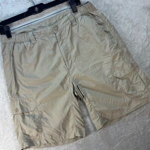 The North Face Men's Cargo Hiking Shorts‎ Tan Nylon Trail Outdoor Pockets Size M